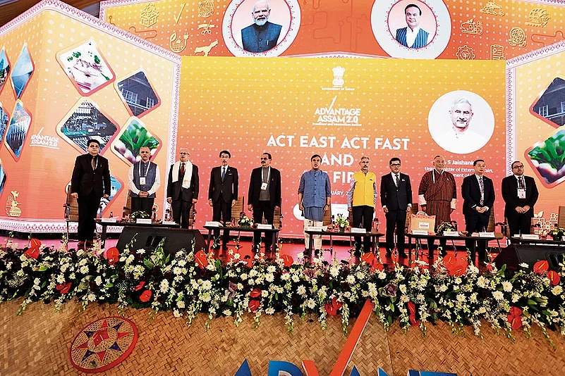 CM of Assam Dr. Himanta Biswa Sarma with Union Minister of External Affairs, S Jaishankar & dignitaries