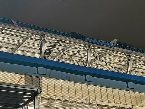 New Ashok Nagar RRTS Station Roof Blown Open After Dust Storm