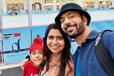 Ranveer Brar with his wife Pallavi and their son Ishaan