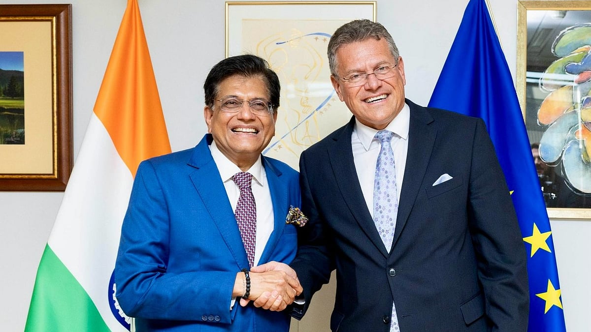 X/@PiyushGoyal : Piyush Goyal with Maros Sefcovic