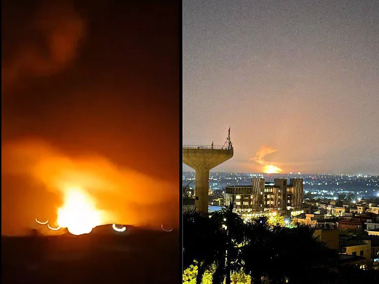 Social media footage claims to show blasts at Pakistani airbases - X.com