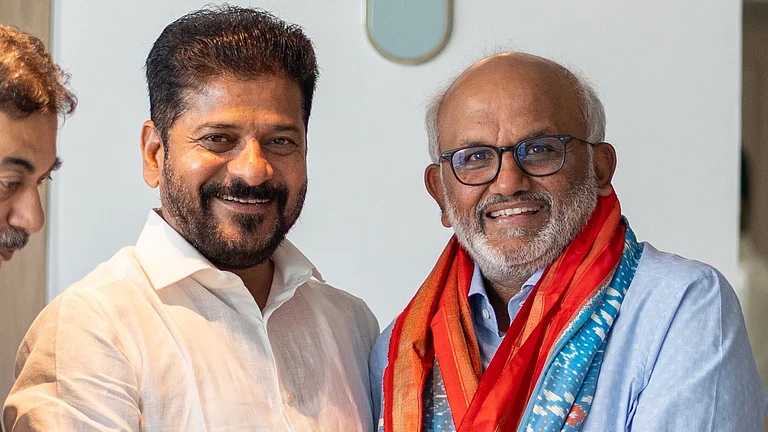 Adobe CEO Shantanu Narayen with Telangana CM - X/@TelanganaCMO