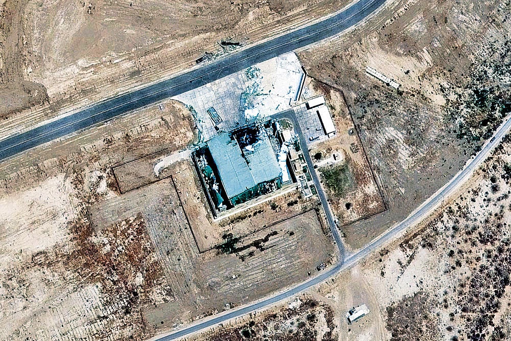 | Photo: AP : A satellite image shows damage to an air base in Pakistan
