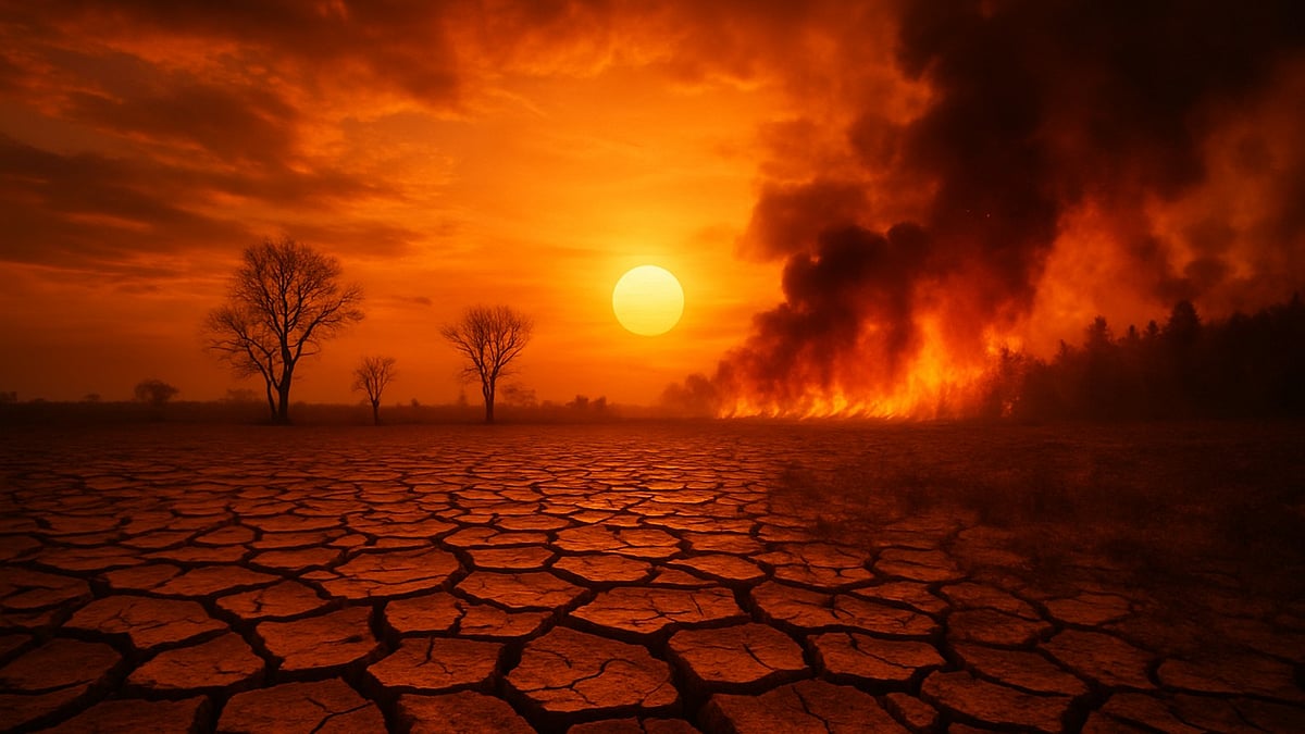 The growing threat of heatwaves and droughts. - null