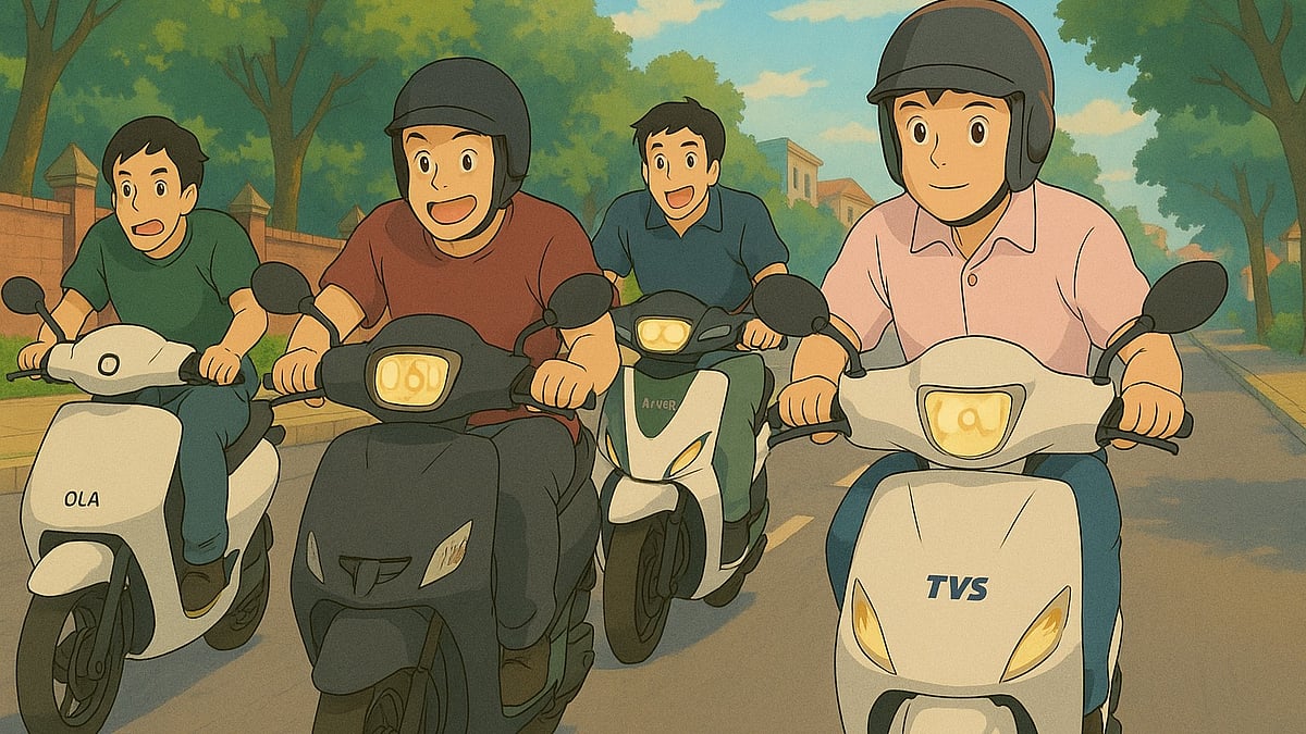 TVS Motor, Bajaj Auto Overtake Ola Electric in India’s EV Two-Wheeler Market