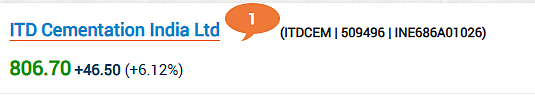 ITD Cementation Share Price