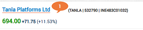 Tanla Platforms Share Price