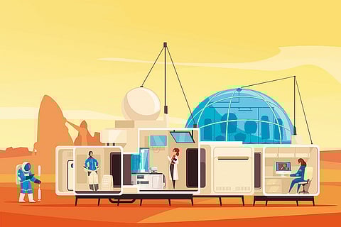 Testing plant for satellites