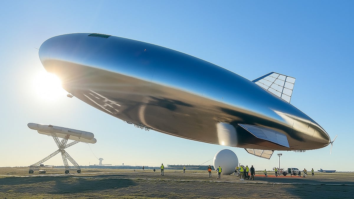Sceye_@#Instagram : Sceyes stratospheric climate airships inside a New Mexico facility.