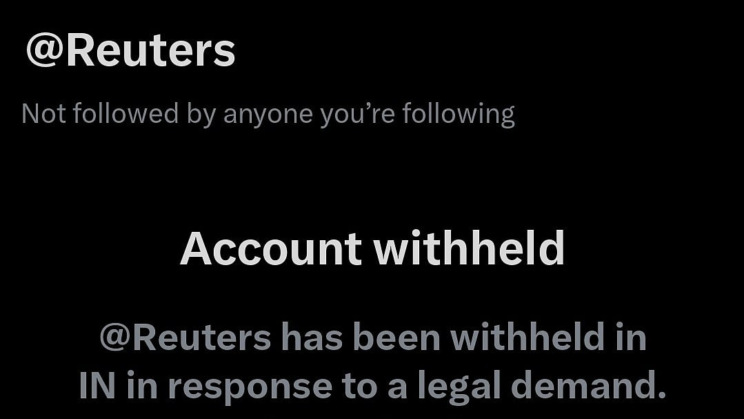 Reuters’ X Account Withheld in India ‘In Response to Legal Demand’