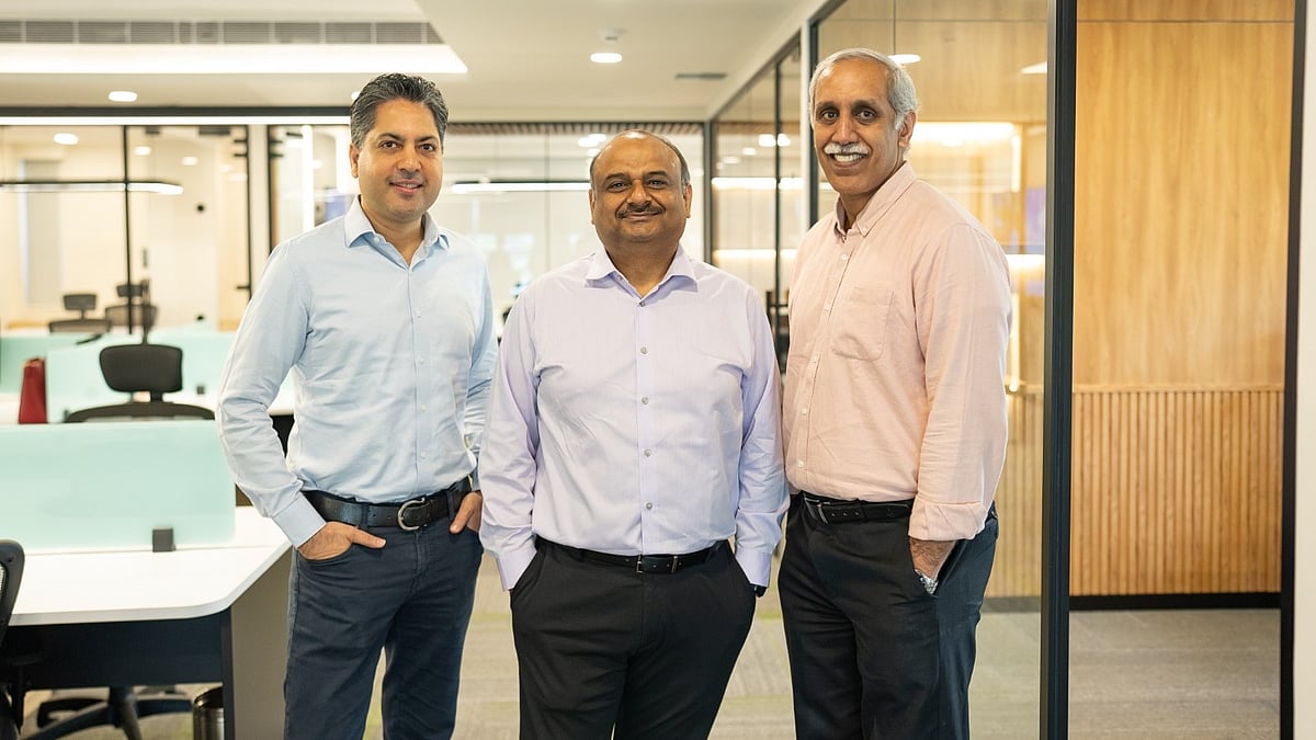 Managing Partners at Trident Growth Partners (Left- Pravan Malhotra, Middle- Atul Gupta, Right- Rajesh Ramaiah)
