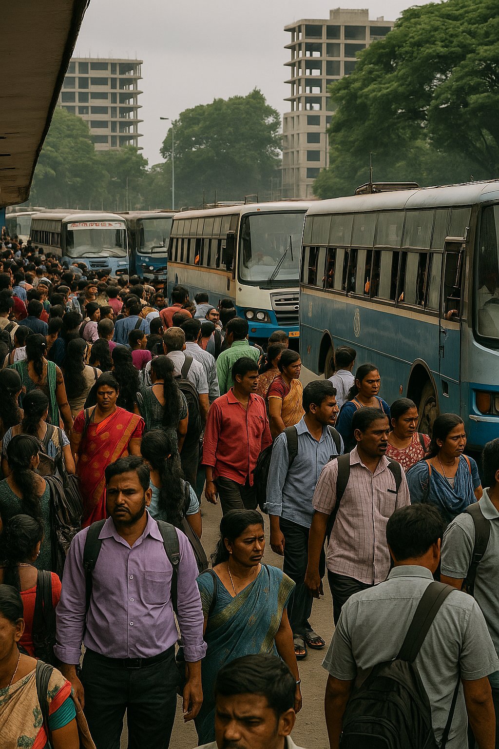 Karnataka Bus Strike Hits Hard: Govt Urges WFH, Calls in Private Buses—Here’s What Led to It