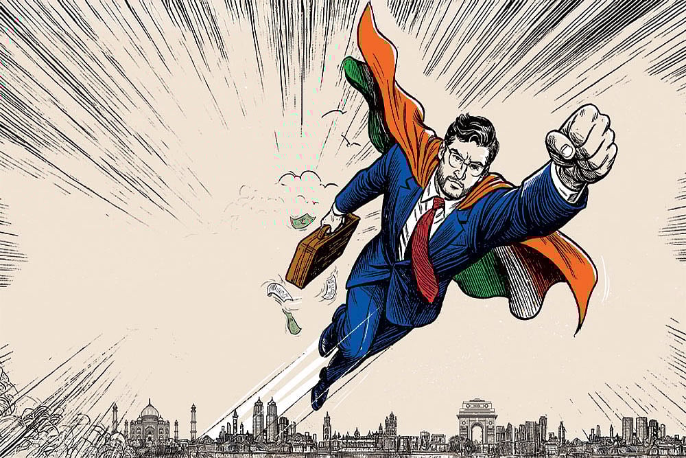Foreign venture capitalists who once powered India’s start-up boom are retreating, leaving a gap that ambitious homegrown fund managers are racing to fill - Illustration: Rounak Patra