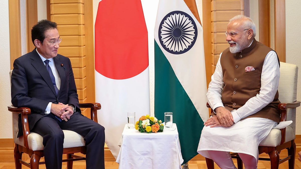 X : Prime Minister Modi and former Prime Minister of Japan Fumio Kishida
