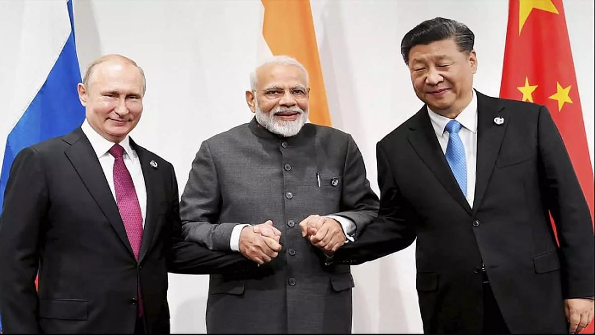 Modi, Putin and Xi Together