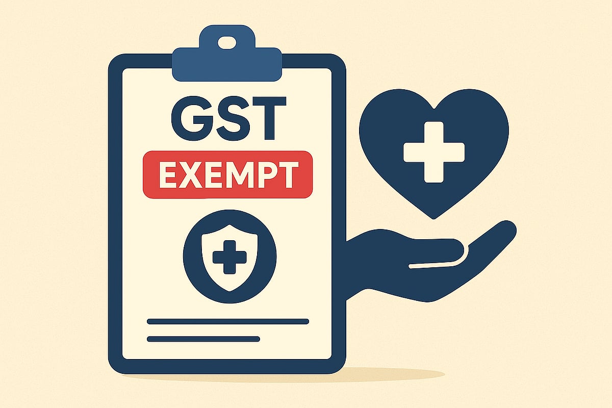 Source: AI generated : GST on health and life insurance exempted