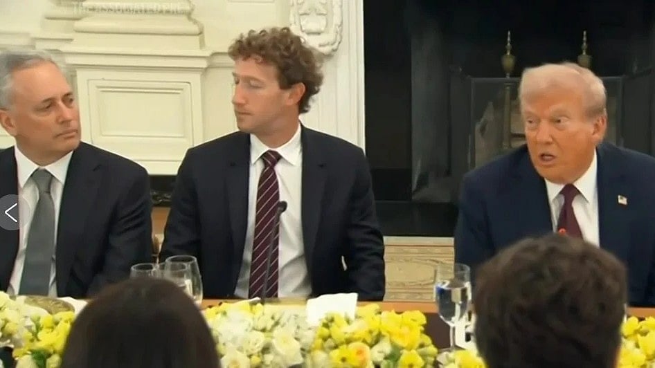 U.S. President Trump meeting U.S. tech executives at White House.