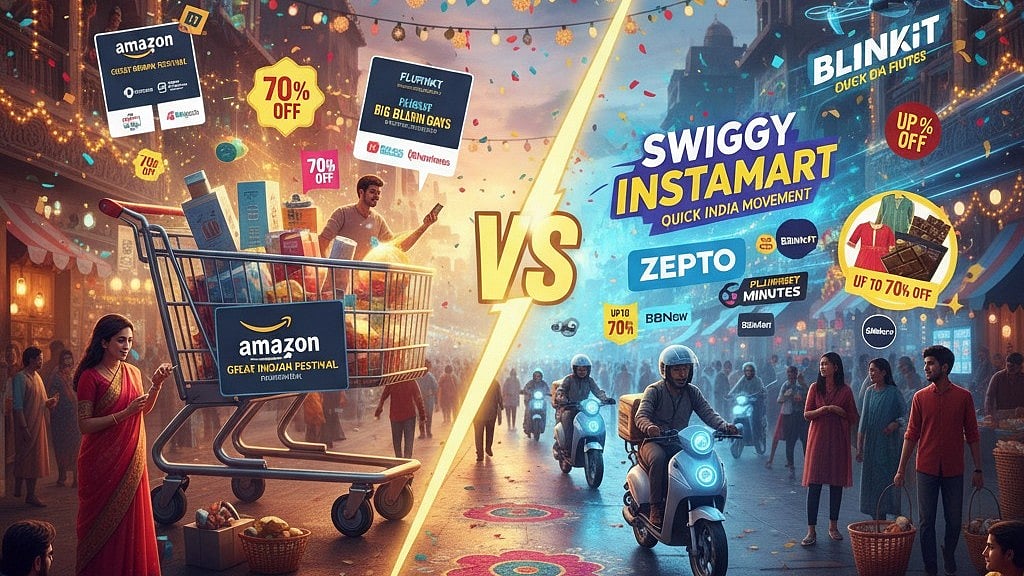 Quick Comm vs E-Comm Battle for Shoppers' Cart: Who’s Leading the Festive Frenzy This Season?