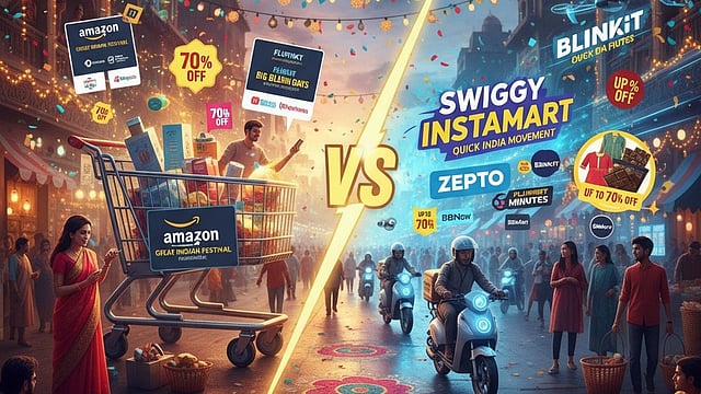 Quick Comm vs E-Comm Battle for Shoppers' Cart: Who’s Leading the Festive Frenzy This Season?