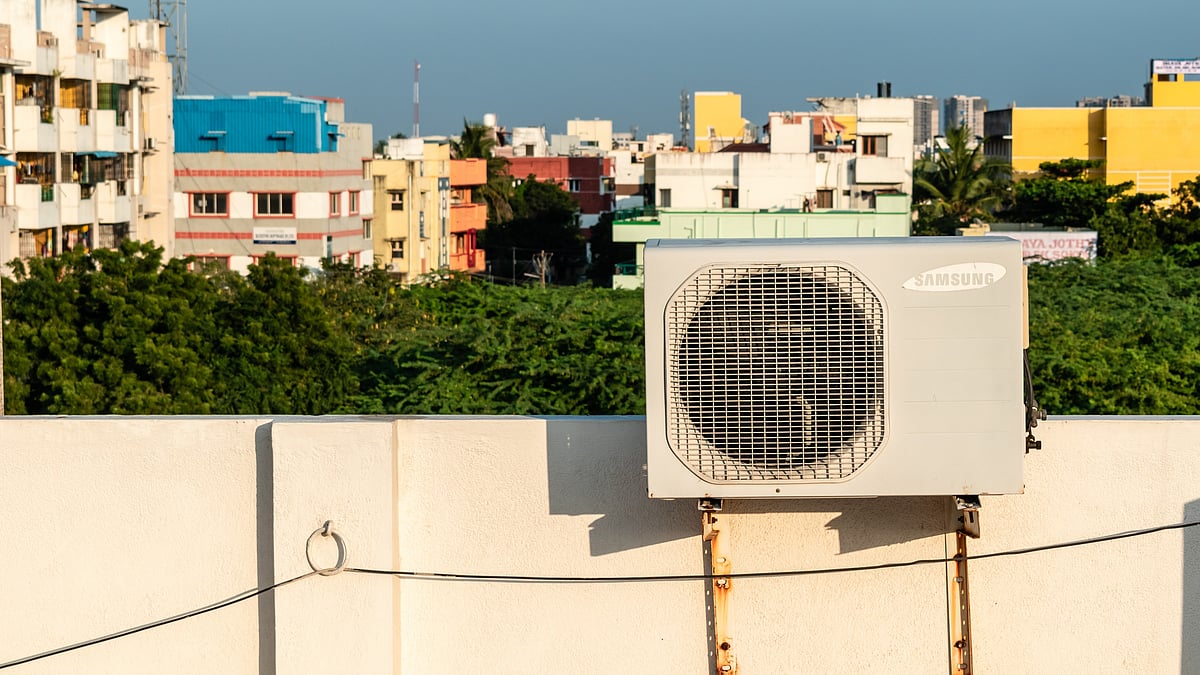 Air conditioner in a Chennai household amid summer heat