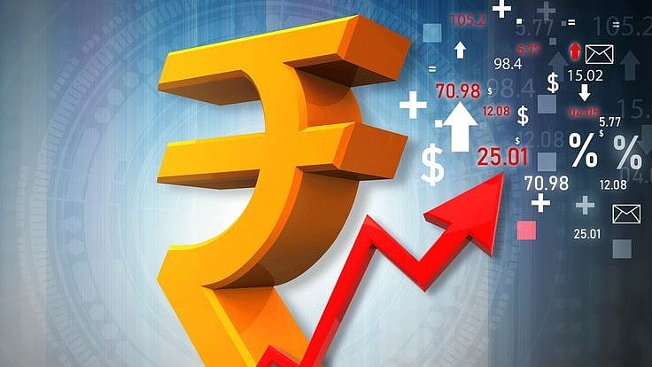 RUPEE RISES
