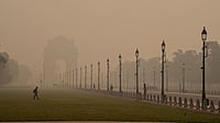 Smog over Delhi skyline as air quality worsens ahead of Diwali festivities