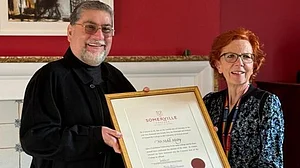 Somerville College : Mehli K Mistry along with Janet Anne Royall, Principal of Somerville College