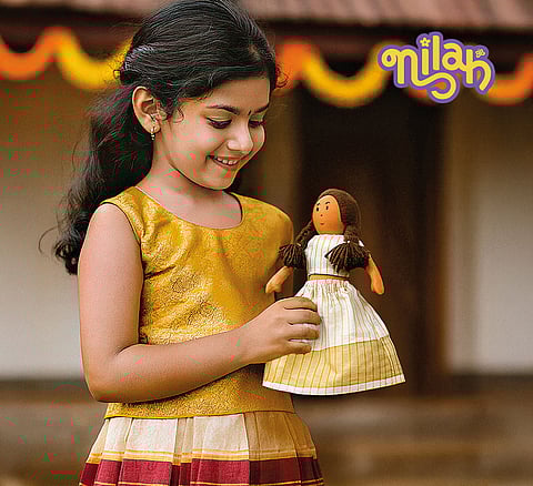 Nilah, a doll made out of textile surplus