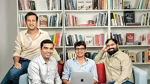 Groww Co-founders Lalit Keshre, Harsh Jain, Ishan Bansal and Neeraj Singh