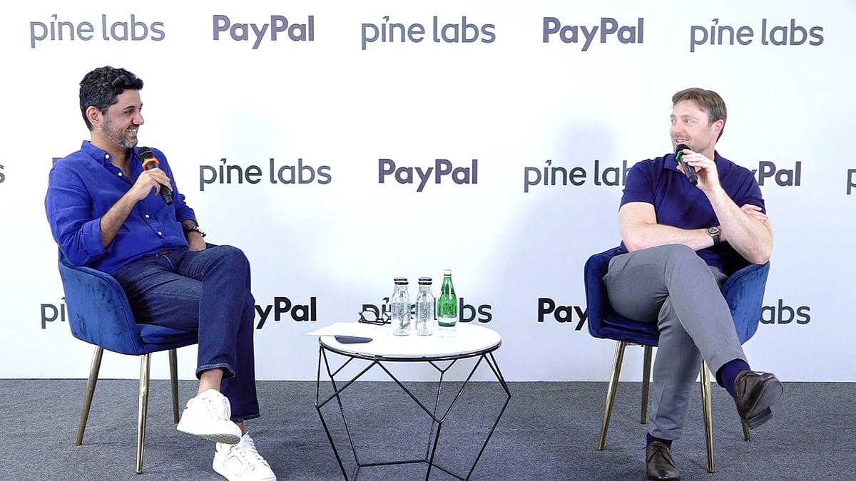 Pine Labs CEO Amrish Rau and PayPal CEO Alex Chriss - Amrish Rau LinkedIn