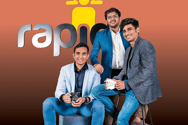 (From left) Aravind Sanka, Rishikesh SR and Pavan Guntupalli - null