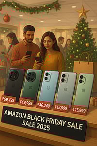 Amazon Black Friday Sale 2025: Check Best Deals on OnePlus Smartphones & More Amazon Black Friday Sale 2025: Check Best Deals on OnePlus Smartphones & More