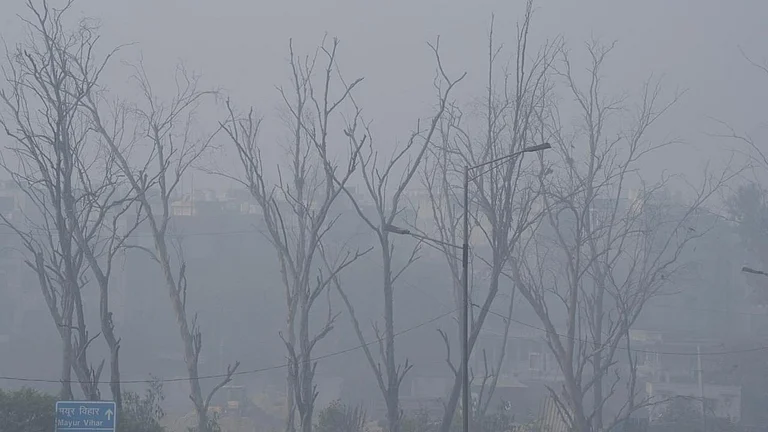 Thick smog blankets parts of Delhi amid severe air pollution levels - Photo by Tribhuvan Tiwari