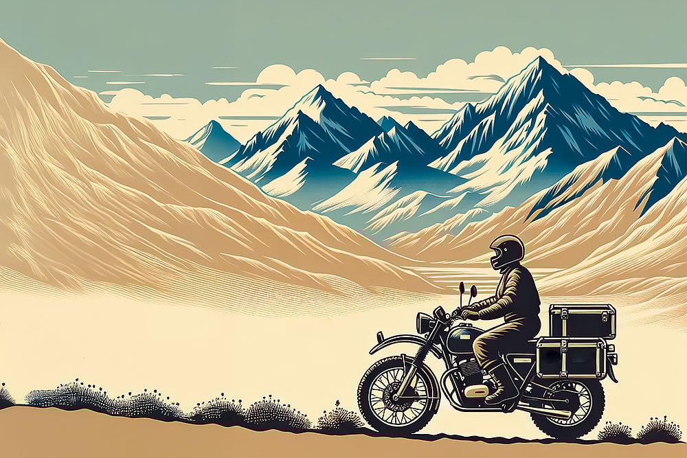 The essence of a motorcycle road trip is that both the rider and the machine should return home in the same condition in which they left - null
