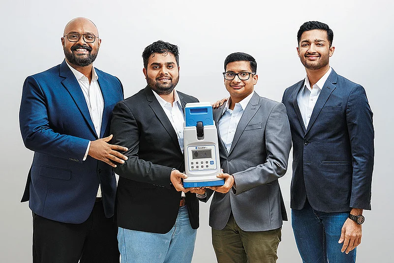 (L-R) Blackfrog COO Donson D Souza, VP of Engineering Sharad Anchan, VP of Operations Abhijit Adiga and CEO Mayur Shetty