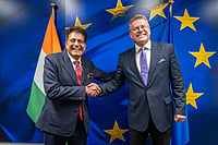 X/@PiyushGoyal : CIM PIyush Goyal meets EU Trade and Economic Security Commissioner, Maros Sefcovic in Brussels