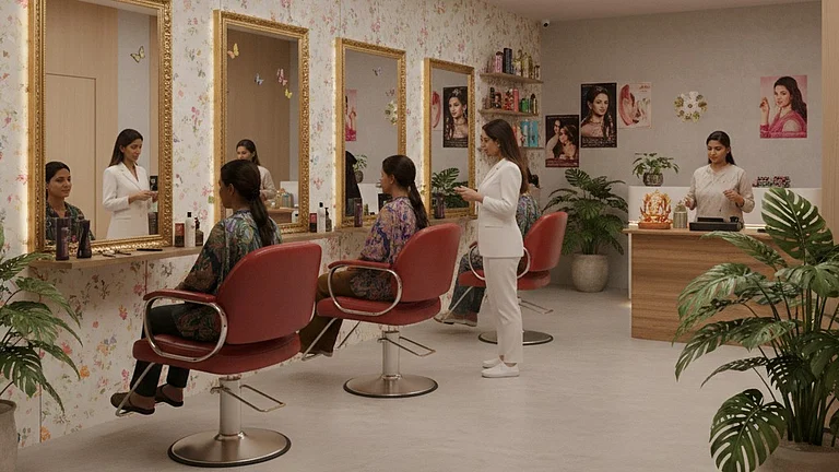 Representative image of a beauty parlour, generated using AI - null