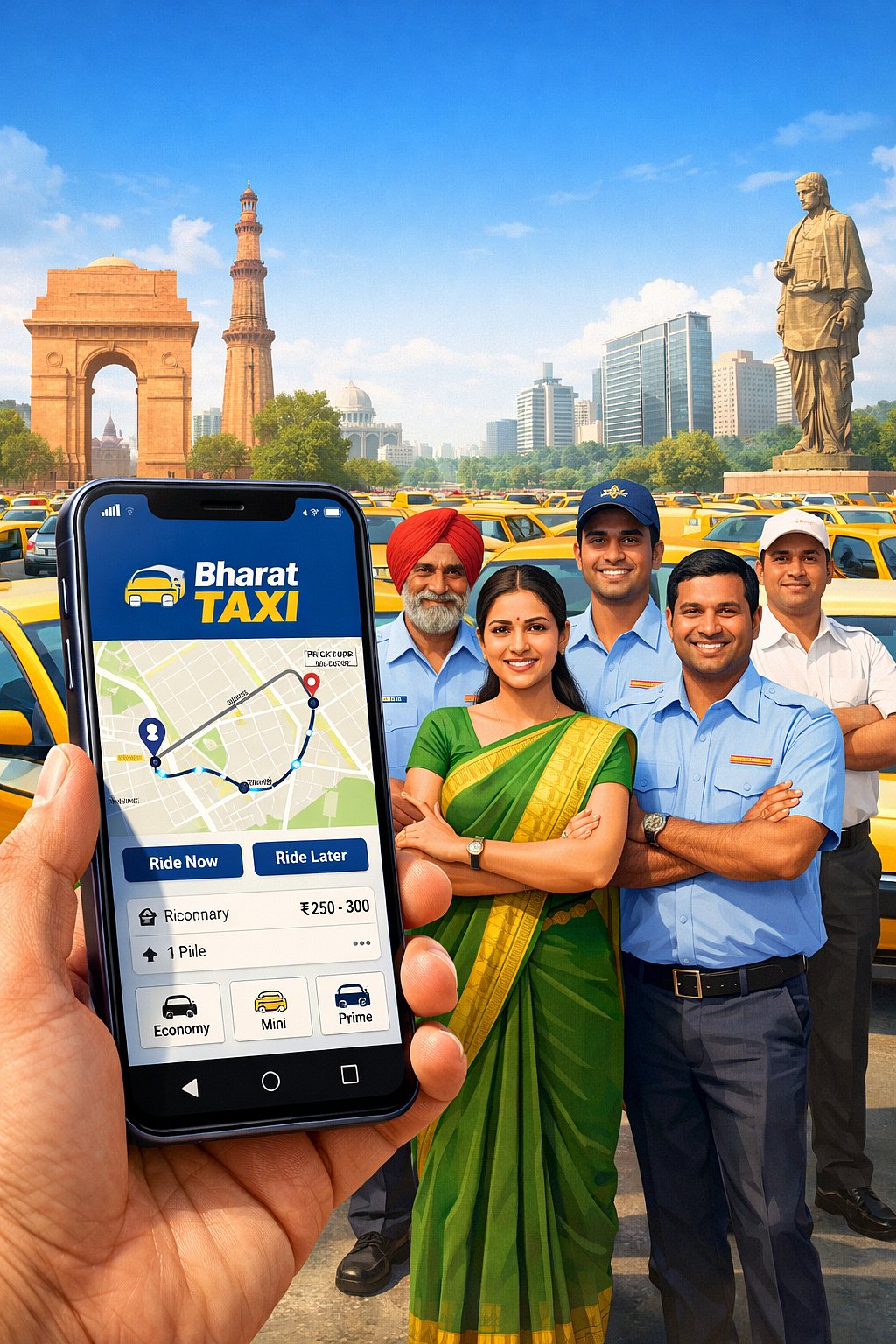 Bharat Taxi App Launches in India – Check Tech Features, Driver Welfare & Services