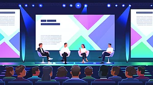 Citizens and youth actively participating in discussions and activities at a Climate Week event