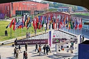 Photo: AP : While India tried to put its best foot forward in a week-long conference last month to show its progress in AI technology, the country unwittingly laid bare to the world its challenges