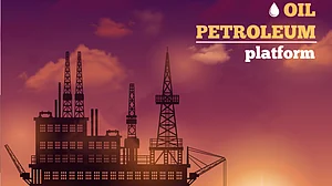 Image from Free Pik by Macrovector : Oil Refinery Platform