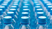 Bottled water at a production facility
