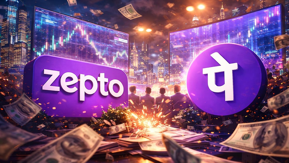 Zepto, PhonePe Woo Global Investors for Mega IPOs Amid Market Turbulence - AI generated Image