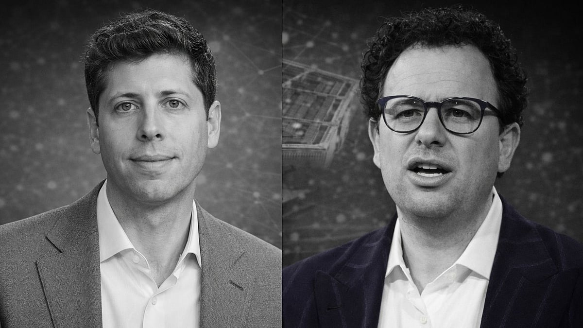 OpenAI CEO Sam Altman and Anthropic CEO Dario Amodei - AI-generated Image