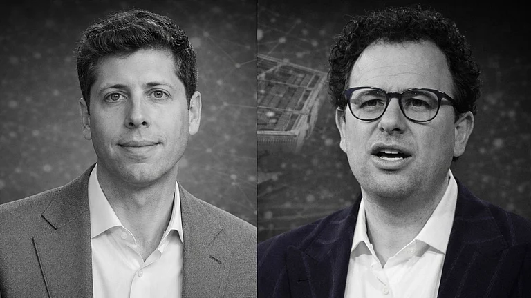 OpenAI CEO Sam Altman and Anthropic CEO Dario Amodei - AI-generated Image