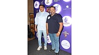 Aadesh Chaudhary and Harbhajan Singh at a Celeb Connect event