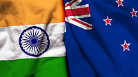 India–New Zealand FTA Signing Set for April 27 to Bolster Trade, Market Access India and New Zealand flags symbolising upcoming free trade agreement signing