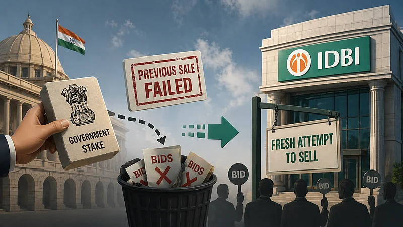 AI-generated Image : IDBI Banks Never-Ending Sale: Five Years On, the Government Tries Again