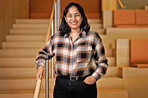 | Image Credit: Adam Glanzman : Priya Donti, assistant professor, MIT, and co-founder and chair of the non-profit Climate Change AI