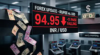 Image Generated Using Gemini AI : Rupee Falls 11 Paise To 94.95 Against US Dollar In Early Trade